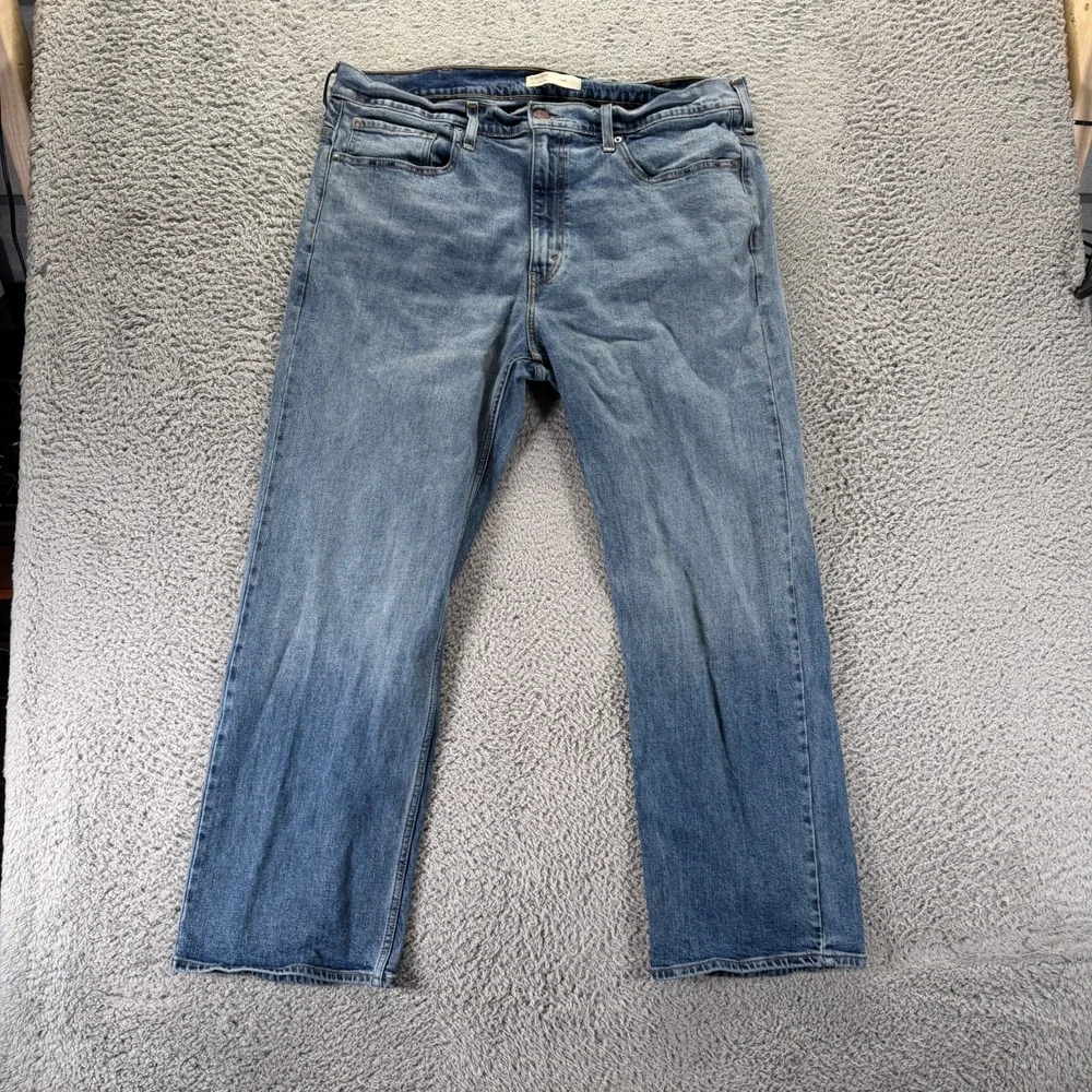 Signature by Levi's Jeans Mens 38x30 Blue Denim Straight Leg Faded Loose Stretch